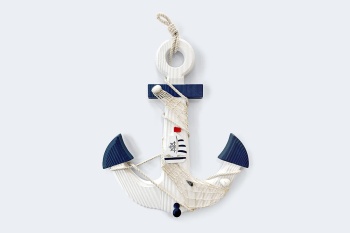 Morska dekoracja - wieszak i kotwica