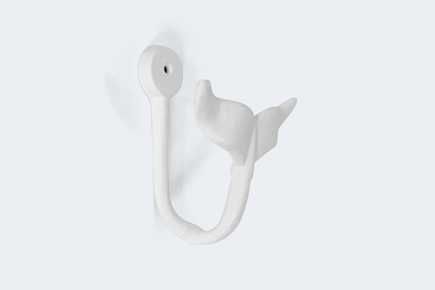 wieszak morski rybi ogon bialy