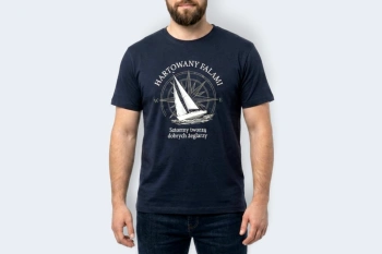 Żeglarski T-shirt męski - HARTOWANY FALAMI
