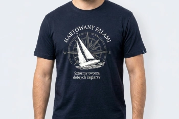 Żeglarski T-shirt męski - HARTOWANY FALAMI